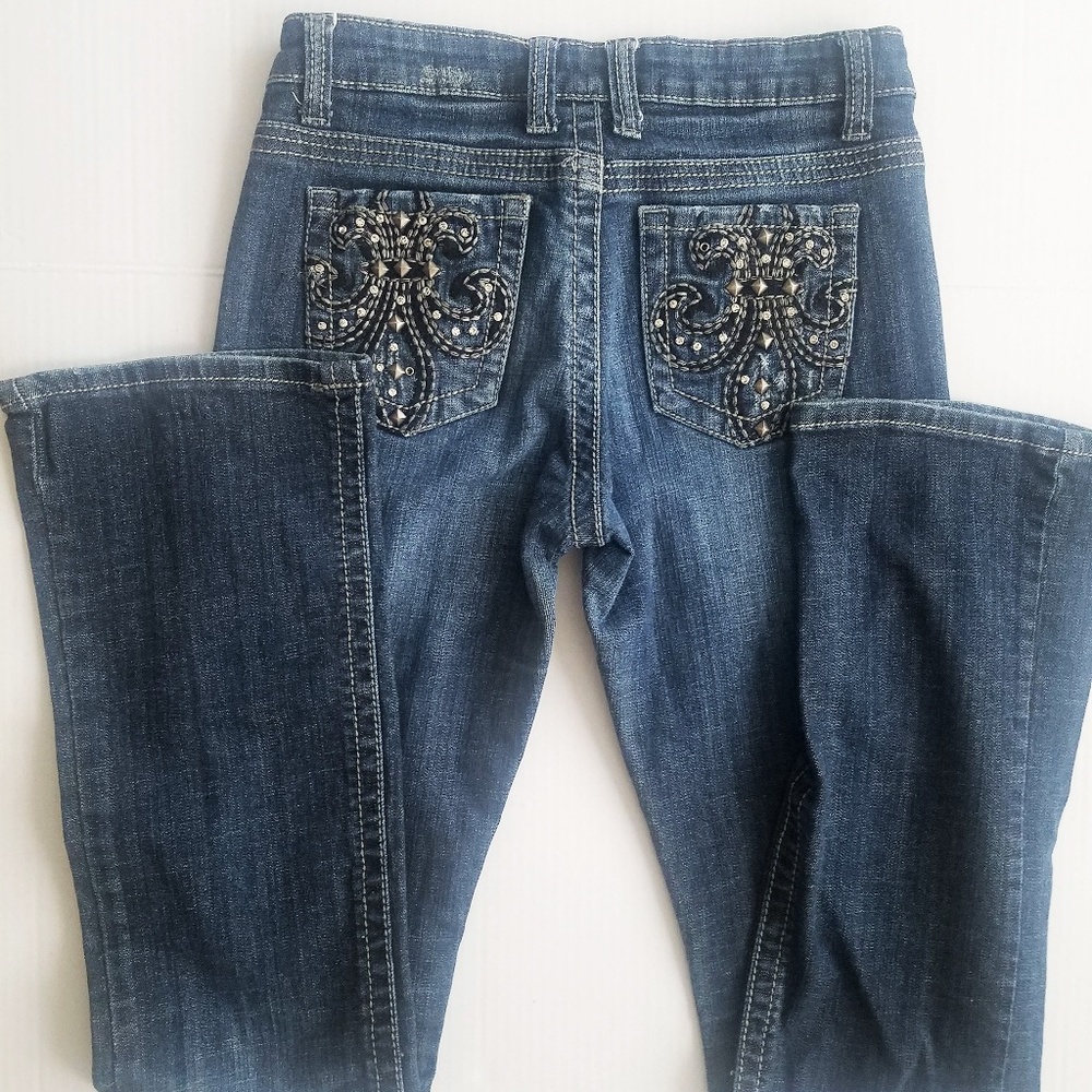 Zipper Brand Boot Cut Jesus Loves You Jean Size 7